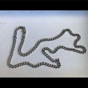 Italian sterling silver double link curb chain
